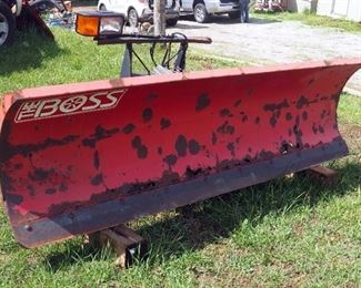 The Boss 9' Super Duty Front Mounted Snowplow With Mounting Brackets