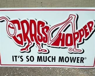 Painted Metal Grasshopper Retailer Sign, 36.5" x 60"