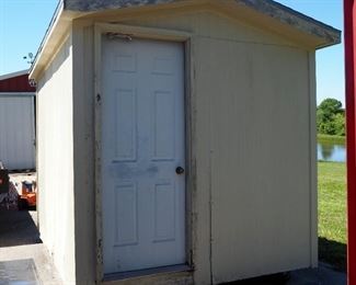 Wood Framed Yard Shed With Asphalt Shingle Roof, 9' x 9' x 11',