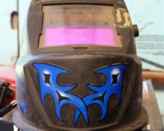 Welding Hoods, Qty 4, And Leather Welding Jacket, Size Small