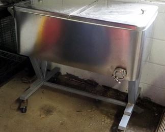 Stainless Steel Rolling Cooler, 34" x 40" x 22"