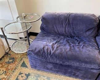 Milo Baughman Style Swivel End Tables