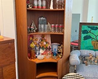 Nathan Furniture MCM Corner Cabinet, Child's Chair