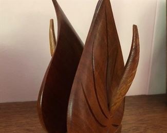 Carved Wood Napkin Holder