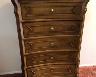 Renaissance Chest, 5 Drawer Tallboy Dresser