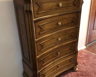 Renaissance Chest, 5 Drawer Tallboy Dresser