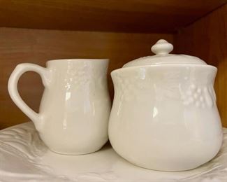 Gibson Housewares, Fruit Pattern, Cream & Sugar