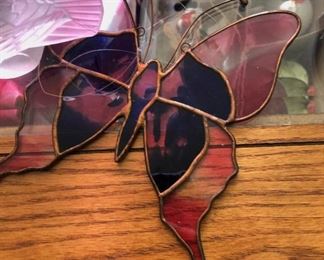 Stained Glass Butterfly Decor