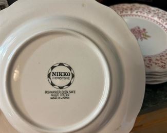 Nikko Ironstone China Plate Set