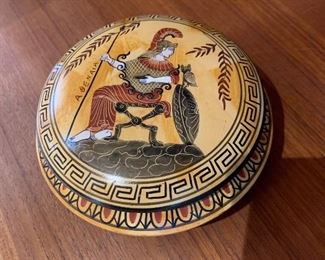 Hand Painted Greece Trinket Bowl
