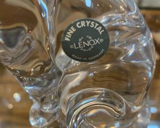 Lenox Fine Crystal Sitting Cat Figurine 