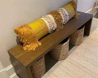 Custom Bench 60" W x 14" D x 18" H $475                         Anthropology Pillow 40" L x 14" H  $75