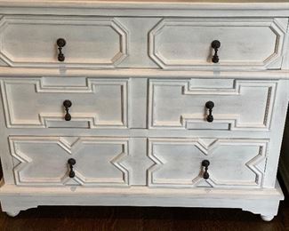 2 White Three Drawer Chests - Sold Seperately - $600 each