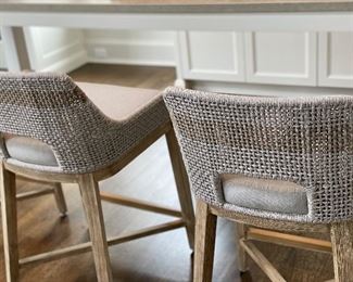 Set of 3 Counter Stools - 19”W x 22”D x 35”H - $800