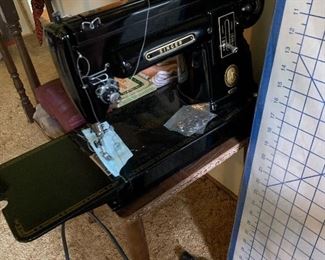 Singer Sewing Machine & Table