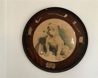 Cecil Aldin Bulldog print with one of a kind frame circa 1905