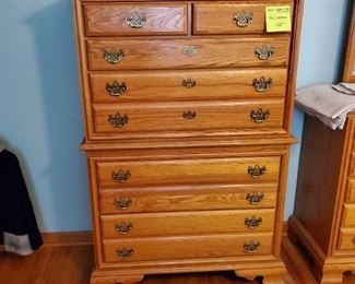 Oak tall dresser