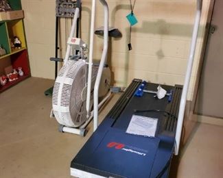 Treadmill, exercise bike.