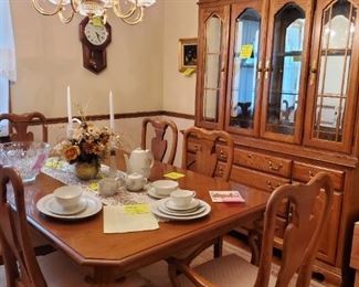 Chandelier 
Serving for 8 China plus serving platter, gravy boat, soup bowls, tea server.