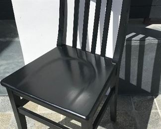 Set of 4 black dining room chairs