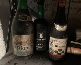 vintage liquor bottles