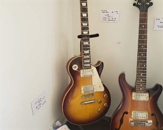 Electric guitars for sale : Gibson Les Paul R-8 1958 reissue, Paul Reed Smith Hollowbody Spruce, Fender Eric Clapton Custom Shop Stratocaster, special guitars!