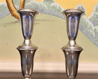 Item 22:  Empire Sterling Candlesticks - 7": $75