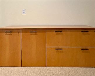Item 66:  Kimball International Two Drawer File (right) and Storage (left) - 72"l x 25"w x 28.5"h:  $445