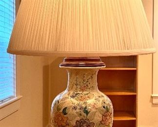 Item 109:  Pretty Ceramic Lamp with Birds (may need new shade) - 32":  $95