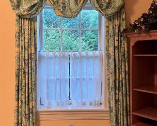 Item 119:  Window Treatments for two windows, panels and valence: $145 per window