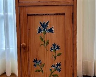 Item 78:  Small Painted Pine Cabinet - 15.5"l x 14.5"w x 29.75"h:  $85