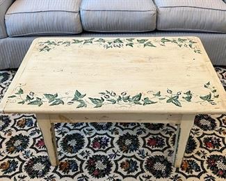 Item 80:  Small Shabby Chic Hand Painted Coffee Table - 36"l x 24"w x 17.5"h:  $145