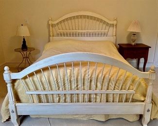 Item 105: Ethan Allen Country French Wheatback Queen Bed Frame (mattress & boxspring not included):  $595