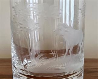 Item 166:  Queen Lace Crystal Old Fashioned Oxen Glass:  $52