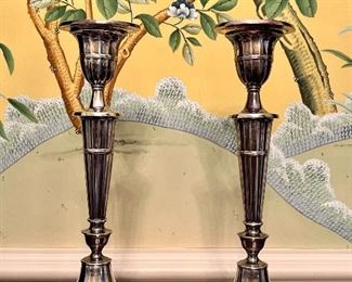 Item 170:  Pair of English Sterling Candlesticks - 11.5":  $345