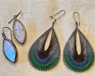 Item 184:  Set of Earrings (iridescent pair):  $24