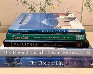 Item 207:  Coffee Table Books                                                               a.  "The Greek Isles": $10                                                                                   b.  "Cape Cod":  $10                                                                                 c.  "Rajasthan":  $18                                                                                                d.  "Mrs. Howard Room by Room":  $15     (SOLD)                                              e.  "The Circle of Life": $10 (SOLD)