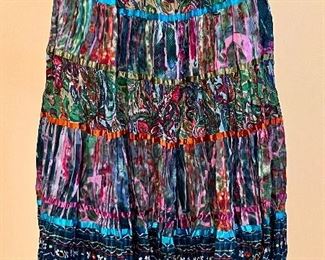 Item 221:  Multi-Colored Crinkle Skirt-comes with travel bag (size M): $28 