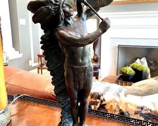 $700 - “The Sundial” Bronze by Charles Henry Humphriss - 9 x 19