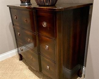 Side view of bachelor’s chest.