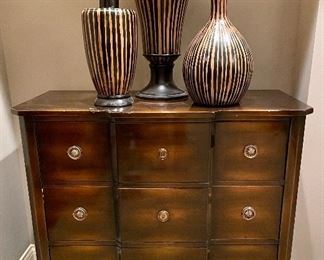 $400 - Three drawer dresser, bachelor’s chest, 38 x 18 x 33. Minor damage on the top/edge. Images available upon request.