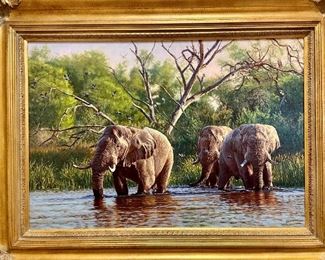 $800 - “Eden” by John Banovich, limited edition 46/150 signed and framed - 40 x 2.5 x 30