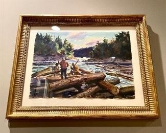 $5500 - Original water color by John Whorf. A rare opportunity to make this piece YOURS! Look him up on the internet and watch the roadshow estimate on his pieces. WOW! So much more beautiful in person. Come see it!