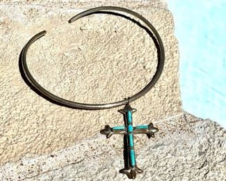 $160 - G & L Leekity Native American Zuni Pendant and Necklace