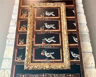 SOLD $300 - Stunning wall art, large scale - 42 x 1 x 62