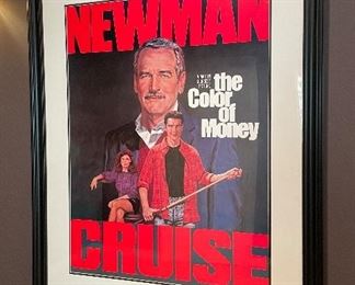 $250 - 1986 The Color of Money Movie Poster Matted and Framed -35 x 43