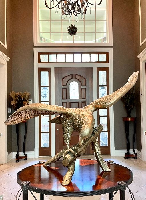 SOLD $1200- Brass Eagle - 35 x 23 x 23