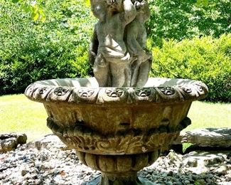 Alternative view of outdoor fountain