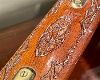 Detailed view of carving set