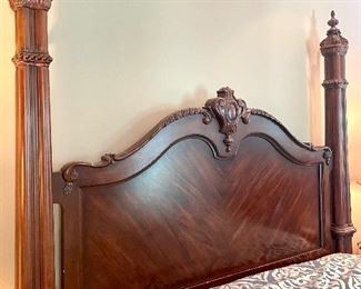 $1500 - Four poster king bed, headboard in great condition, footboard some condition issues -